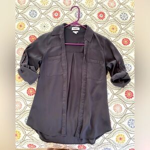 Dark Gray Portofino Shirt from Express